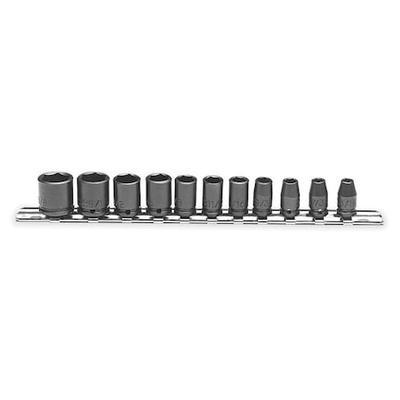PROTO J69106 1/4" Drive Impact Socket Set, SAE, 11 pcs