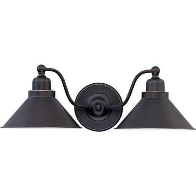 Nuvo Lighting 61711 - 2 Light Mission Dusted Bronze Metal Shade Wall Sconce Light Fixture (60-1711)