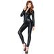 LEG AVENUE 85047 - Wet Look Catsuit Kostüm, Größe XL (EUR 44-46), Schwarz, Dessous Damen Reizwäsche