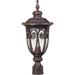 Nuvo Lighting 62069 - 1 Light 9.5" Burlwood Clear Seeded Glass Shade Post Lantern Light Fixture (60-2069)