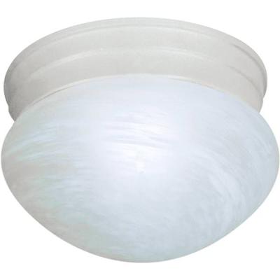 Nuvo Lighting 62636 - 1 Light Textured White Alabaster Glass Mushroom Shade Ceiling Light Fixture (60-2636)