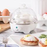 Dash Rapid 6 Egg Cooker Plastic/Metal in White | 7.3 H x 6.5 W x 6 D in | Wayfair DEC005WH