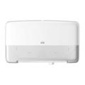 Tork Twin Mini Jumbo Toilet Roll Wall Mounted Dispenser White T2, Enclosed, Elevation Range, 555500