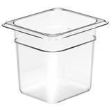 CAMBRO CA66CW135 Food Pan, Sixth Size, Clear,PK6