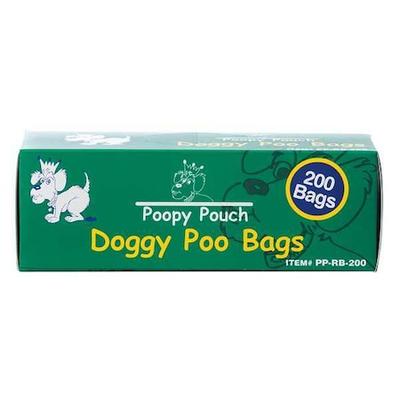 POOPY POUCH PP-RB-200 Unscented 3/4 gal Pet Waste Bags, Green, 2000 Bags,PK10