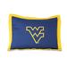 College Covers NCAA West Virginia Pillow Sham Sateen in Blue/Yellow | 26 H x 20 W x 0.25 D in | Wayfair WVASH