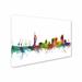 Trademark Fine Art "Portsmouth England Skyline II" by Michael Tompsett Graphic Art on Wrapped Canvas Canvas | 12 H x 19 W x 2 D in | Wayfair