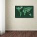 Trademark Fine Art "Text Map of the World" by Michael Tompsett Graphic Art on Wrapped Canvas Canvas | 12 H x 19 W x 2 D in | Wayfair MT0487-C1219GG