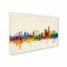 Trademark Fine Art "London England Skyline VII" by Michael Tompsett Graphic Art on Wrapped Canvas Canvas | 12 H x 19 W x 2 D in | Wayfair