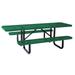 ZORO SELECT 4HUT1 ADA Picnic Table,96" W x62" D,Green