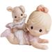 Precious Moments The Sweetest Baby Girl Figurine Porcelain/Ceramic in Brown/Pink | 2.36 H x 1.49 W x 2.79 D in | Wayfair 101501