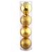 Vickerman 196281 - 4" Gold Shiny Matte Glitter Sequin Ball Christmas Tree Ornament (12 pack) (N591008A)