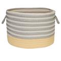 Colonial Mills Chloe Stripe Round Storage Basket Fabric in Yellow | 14 H x 22 W x 22 D in | Wayfair HL31A022X014