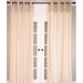 India's Heritage Striped Semi-Sheer Grommet Single Curtain Panel Silk in Brown | 96 H in | Wayfair P137 Ivory/Taupe 96