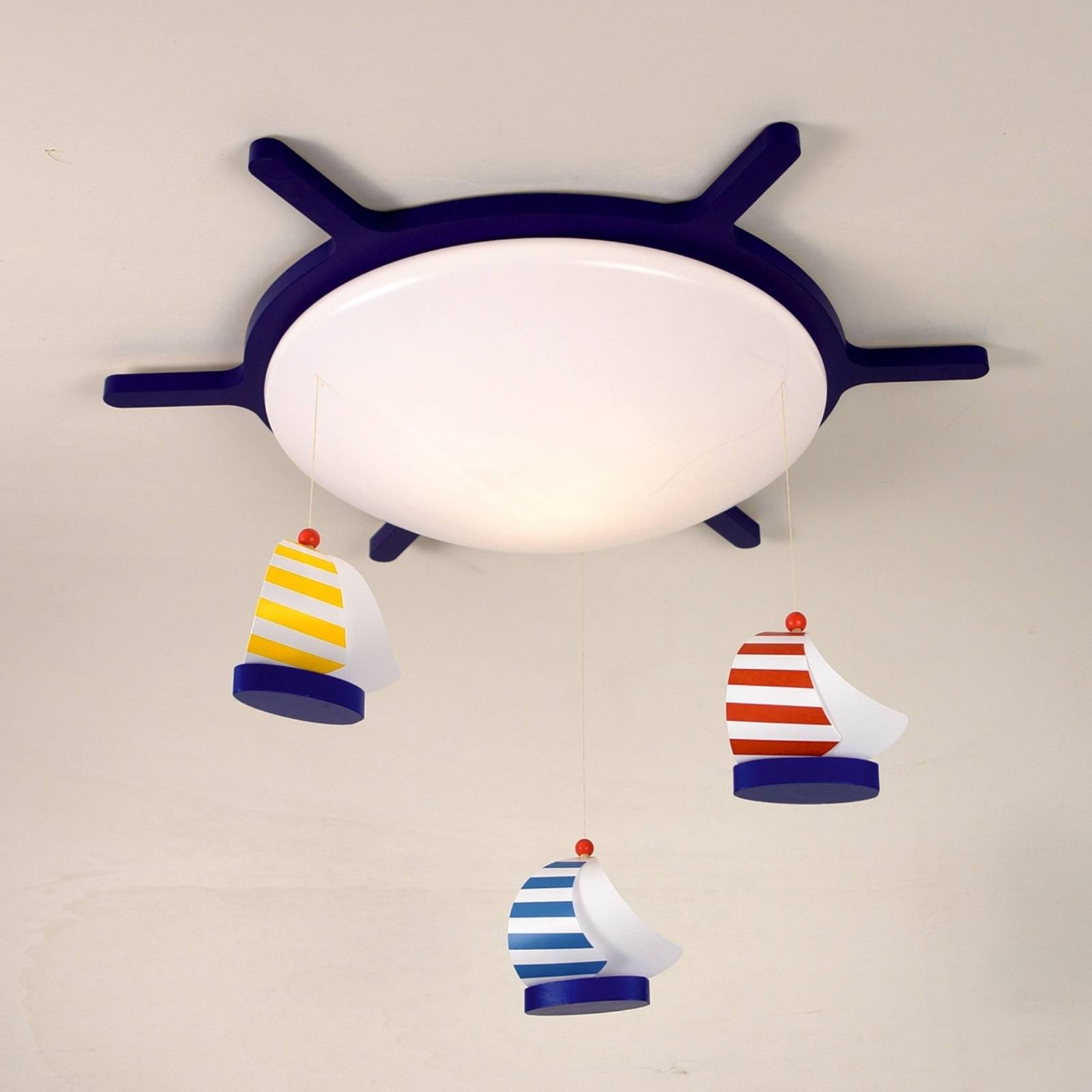 Niermann Standby Deckenlampe SEGELBOOTE, Multicolour, für Kinderzimmer, Holz, Deckenlampe