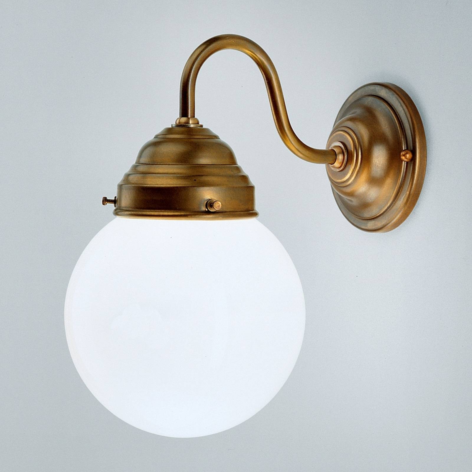 Berliner Messinglampen Wandlampe LARRY, dimmbar, bronze / altmessing, für Flurbereich, Messing, Antik, Wandleuchte, Wandlampe Innen