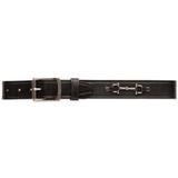 Tory Leather 1.5" Snaffle Bit Belt - 28 - Black/Nickel - Smartpak