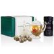 Flowering Tea Gift Set - Delicate Flowering Tea Bulbs Caddy & Elegant Glass Teapot - Modern & Luxurious Teaware for Easy Brewing - Blooming Tea & Kitchen Glassware Set by The Tea Makers of London