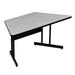 Correll, Inc. Adjustable Height Computer Table w/ Modesty Panel Wood/Steel in Black | 30 H x 60 W x 26 D in | Wayfair CS3060TR-07