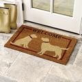 Personalized Yellow Dog Coir Mat - Red, Medium - Ballard Designs Red Medium - Ballard Designs