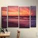 ArtWall Outer Banks Sunset II by Dan Wilson 4 Piece Photographic Print on Wrapped Canvas Set Canvas in White/Brown | 36 H x 54 W x 2 D in | Wayfair