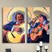 ArtWall Mariachi De Cabo by Rick Kersten 2 Piece Painting Print on Wrapped Canvas Set Canvas in Blue/Brown | 18 H x 24 W x 2 D in | Wayfair