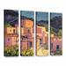 ArtWall Taos Pueblo by Rick Kersten 4 Piece Painting Print on Wrapped Canvas Set Metal in Green/Pink | 24 H x 32 W x 2 D in | Wayfair 0ker016d2432w