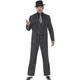 Smiffys Klassischer Gangsterboss Kostüm, mit Jacke, Schlips, Weste mit Mock Hemd und Hose