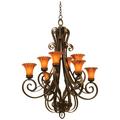 Kalco Mirabelle 8-Light Shaded Classic/Traditional Chandelier Metal in Brown | Wayfair 5188AC-1356