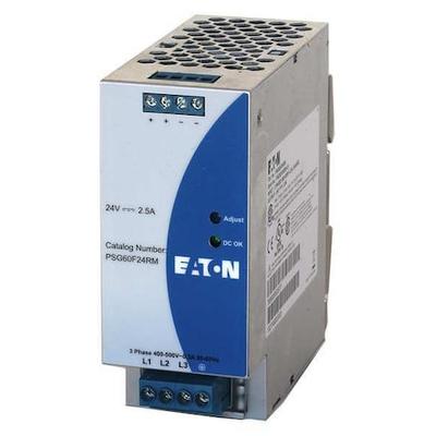 EATON PSG60F24RM DC Power Supply, 320/600V AC, 24V DC, 960 W, 2.5 A, DIN Rail