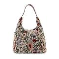 Signare Tapestry Hobo Shoulder bag slough purse for Women with Garden Design (Morning Garden, HOBO-MGD)