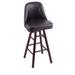 Holland Bar Stool Grizzly 24" Swivel Bar Stool Wood/Upholstered in Black/Brown | 41 H in | Wayfair Griz24OSDC
