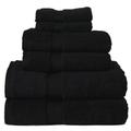 Egyptian Cotton Bath Towel Set Six Piece Set, Six Piece Set, Black