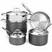 Cooks Standard Multi-Ply Clad Hard Anodized 8-Piece Cookware Set Stainless Steel in Gray | Wayfair NC-00390