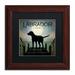 Trademark Fine Art 'Moonrise Black Dog Labrador Lake' by Ryan Fowler Framed Graphic Art Canvas, Wood | 11 H x 11 W x 0.5 D in | Wayfair