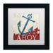 Trademark Fine Art 'Nautical IV' by Wellington Studio Framed Graphic Art Canvas | 11 H x 11 W x 0.5 D in | Wayfair WAP0139-B1111MF