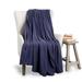 Martex Bare Necessities Modal Jersey Sheet Set Super Soft Fleece Blanket Microfiber/Fleece/Microfiber/Fleece, Polyester in Blue | 66 W in | Wayfair