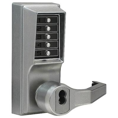 SIMPLEX LRP1020B26D41 Mechanical Push Button Lockset, Satin Chrome, 1-3/8" to