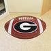 FANMATS NCAA University of Georgia Football Mat Synthetics in Black/Brown/Red | 20.5 W x 32.5 D in | Wayfair 3024