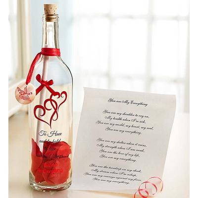 1-800-Flowers Everyday Gift Delivery Personalized Message In A Bottle Anniversary You Are My Everything Scroll