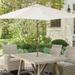 Rectangular Outdoor Market Patio Umbrella - Sand/Champagne, Champagne/Sand - Grandin Road