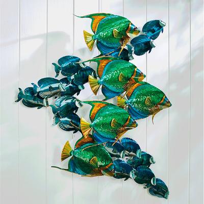 Angelfish and Blue Tang School Indoor/Outdoor Wall Art - Frontgate