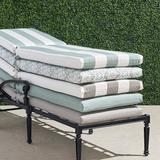 Knife-edge Outdoor Chaise Cushion - Resort Stripe Sand, 80"L x 26"W - Frontgate