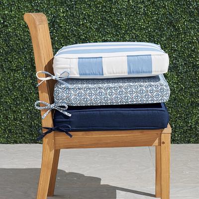 Double-piped Outdoor Chair Cushion - Brick, 19"W x 18"D, Standard - Frontgate