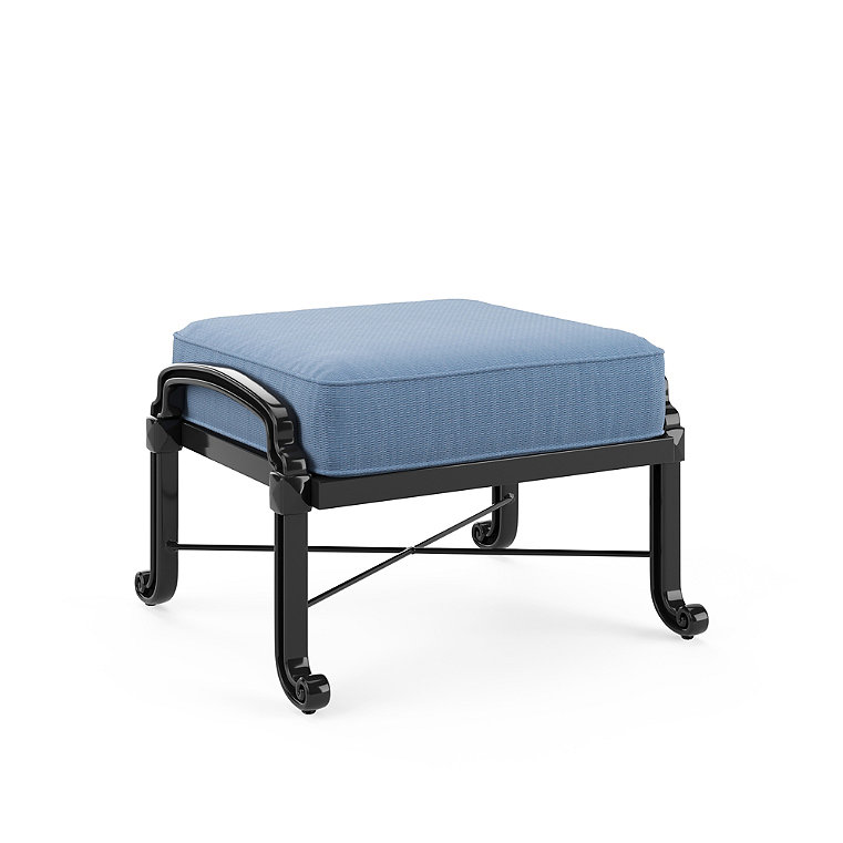 Outdoor Deluxe Ottoman Cushion - Coachella Cobalt, 24"W x 20"D - Frontgate