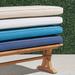 Double-piped Bench Cushion - Resort Stripe Dove, 46"W x 21"D - Frontgate