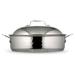 Bon Chef Cucina 4-qt. Saute Pan w/ Lid Stainless Steel/Aluminum in Gray | 3.25 H x 11.3 D in | Wayfair 60001HF
