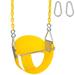 Swing Set Stuff Highback Half Swing Seat w/ 8.5 Ft. Coated Chains Plastic in Yellow | 60.5" | Wayfair SSS-0047-Y