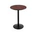 Holland Bar Stool Bar Height Pedestal Dining Table Wood/Metal in Black | 42 H x 24 W x 24 D in | Wayfair 214-2242BW24R