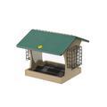 Birds Choice Large Hopper Bird Feeder w/ Suet Cages in Taupe & Green Recycled Plastic Plastic in Brown/Green | 12 H x 16 W x 16 D in | Wayfair
